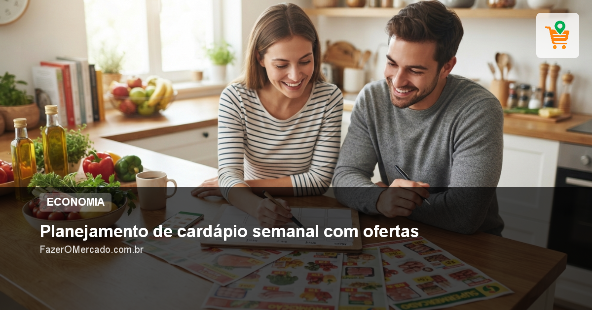 Planejamento de cardápio semanal com ofertas
