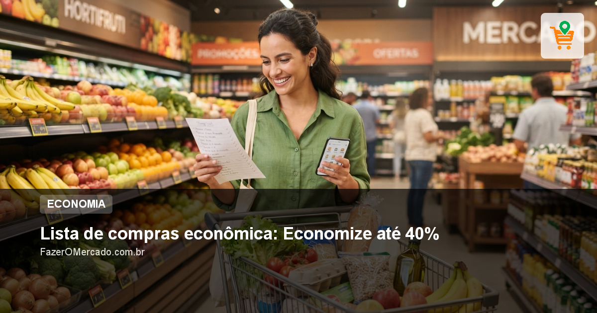 Lista de compras econômica: Economize até 40%