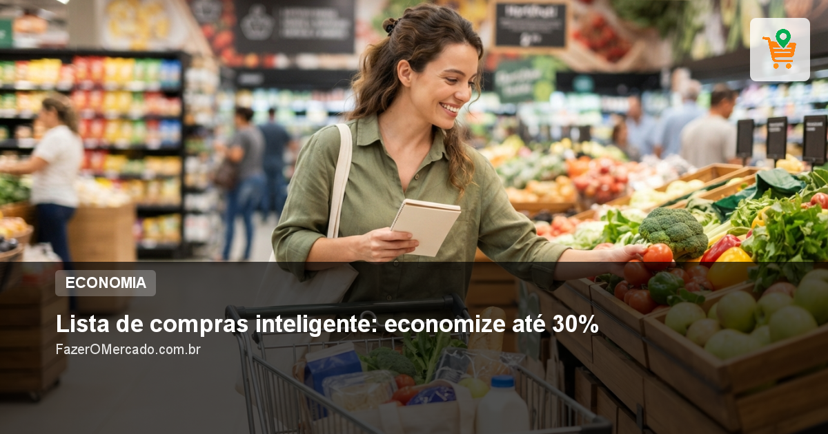 Lista de compras inteligente: economize até 30%